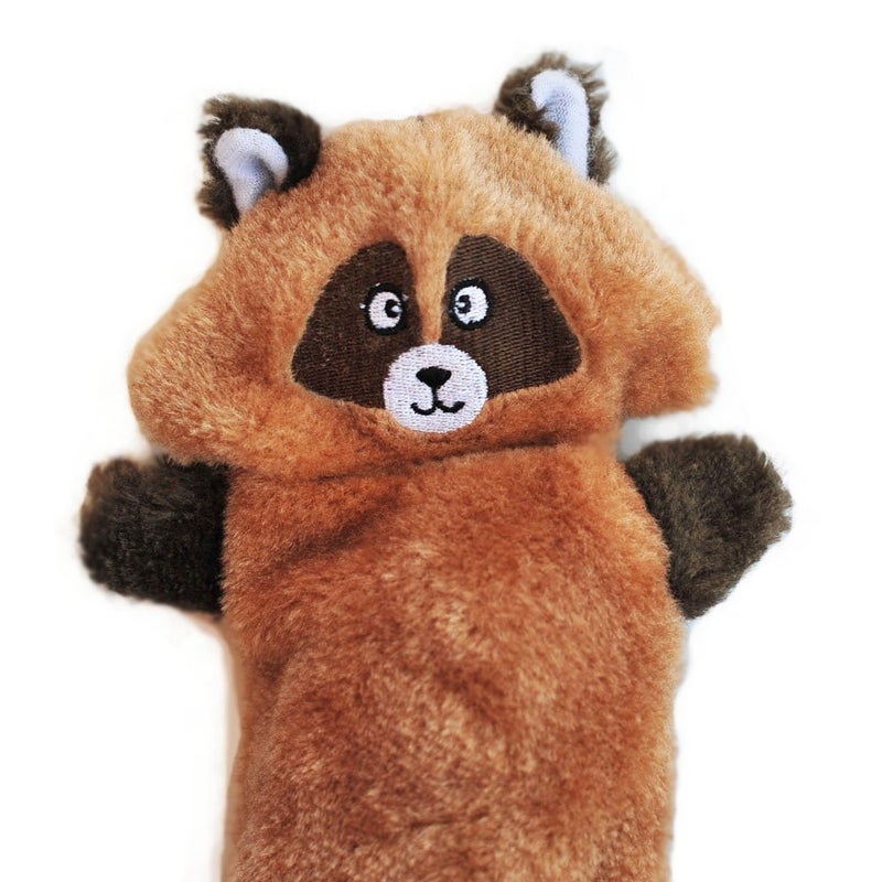 ZippyPaws Zingy Raccoon - No Stuffing Dog Toys to Keep Them Busy, for Small, Medium, & Large Dogs, Squeaky Pet Toy for Boredom, Unstuffed Chew Toy, Soft Plush Puppy Products - Pack of 3 - Image 2